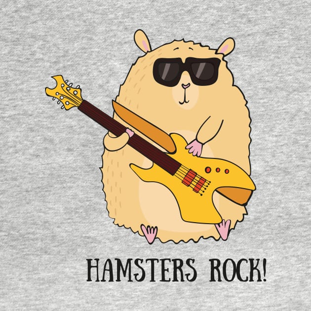 Hamsters Rock, Funny Cute Pet Hamster by Dreamy Panda Designs